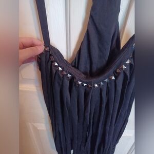 Hot Topic Teenage Runaway T Back Studded Goth Tank Top